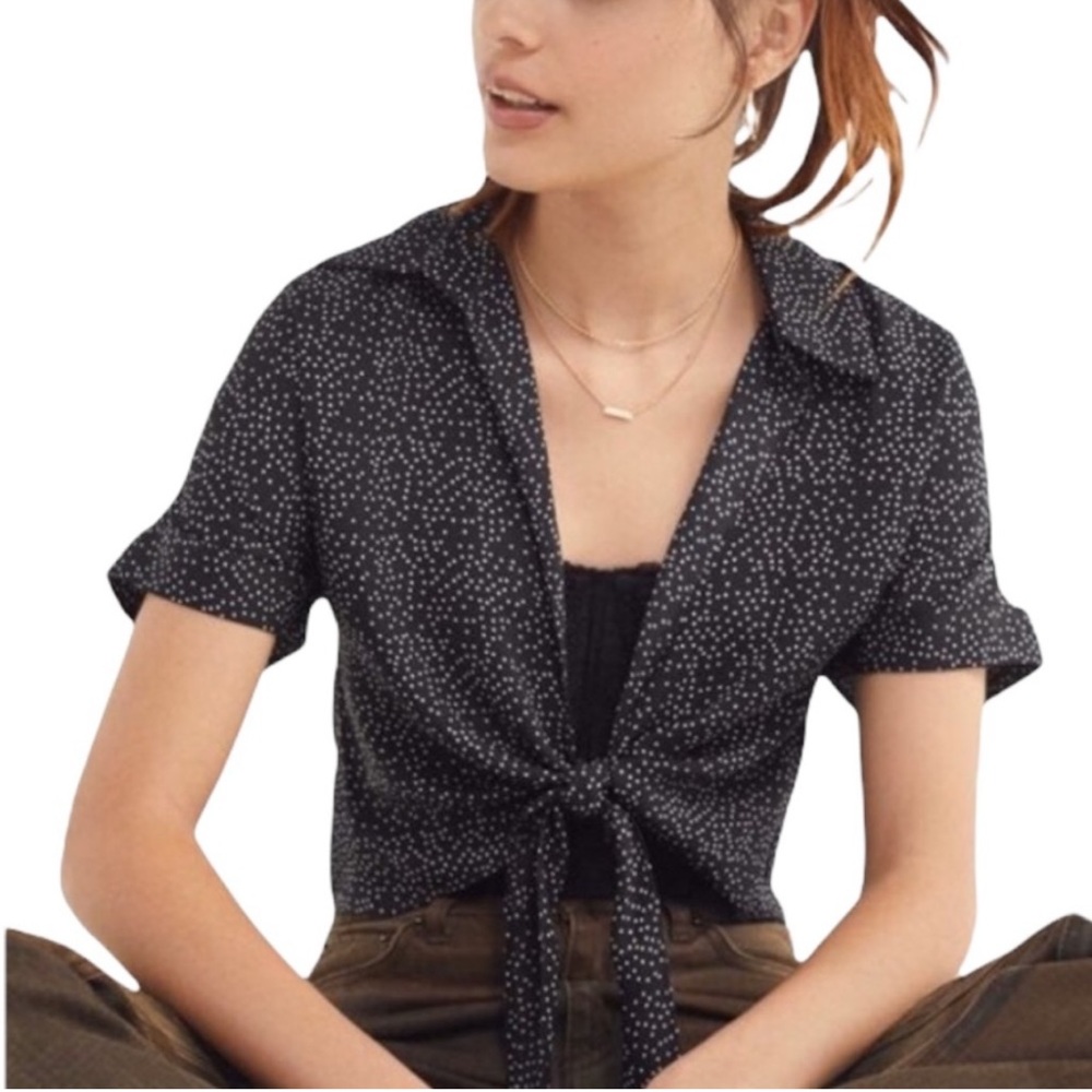 Urban outfitters polka dot tie up tops.